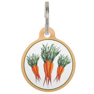 Bunch of Carrots Orange Vegetable Veggie Garden Pet ID Tag