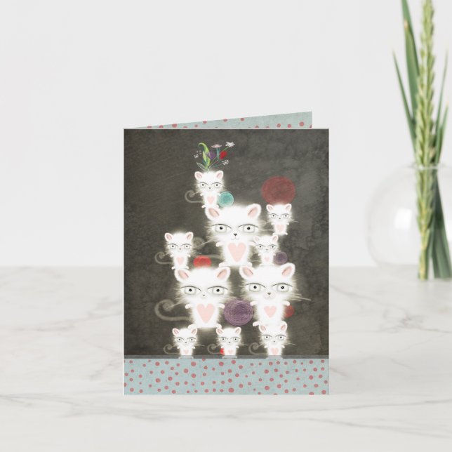 Bunch of cats card funny Sympathy lovely greetings (Front)