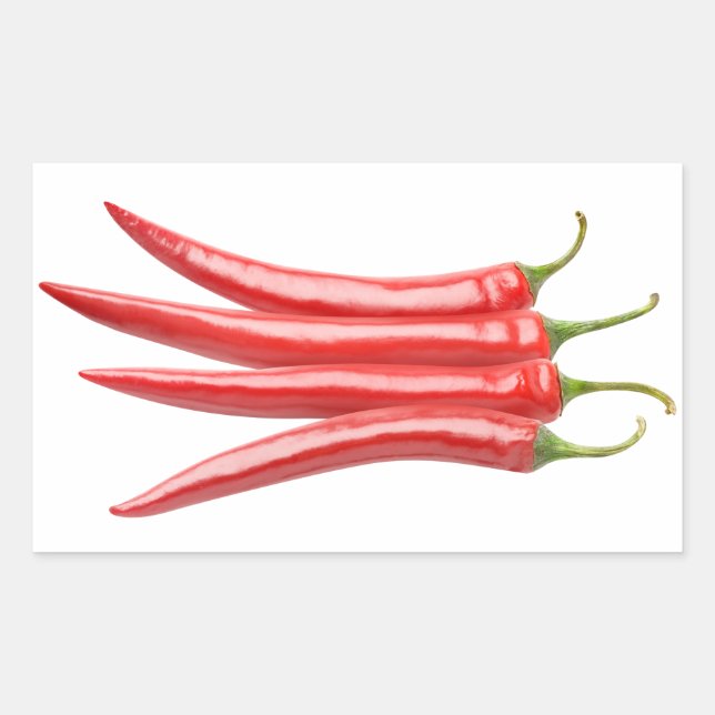 Bunch of chili peppers rectangular sticker (Front)