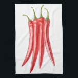 Bunch of chili peppers towel<br><div class="desc">Customizable kitchen towels,  you can add any text you like. More fruits and veggies on towels and other products at http://www.zazzle.com/6hands. :)</div>