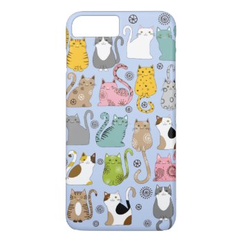 Bunch Of Cute And Fun Cats Iphone 7 Plus Case by kazashiya at Zazzle