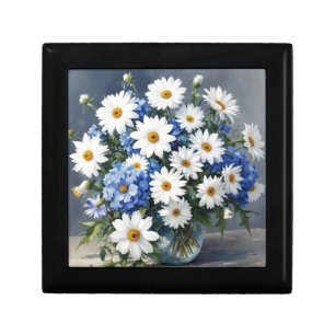 Bunch of Flowers Elegant Daisies Watercolor Gift Box