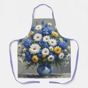 Bunch of Flowers Elegant Watercolor Apron