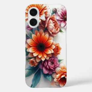 Bunch of Flowers Elegant Watercolor iPhone 16 Case