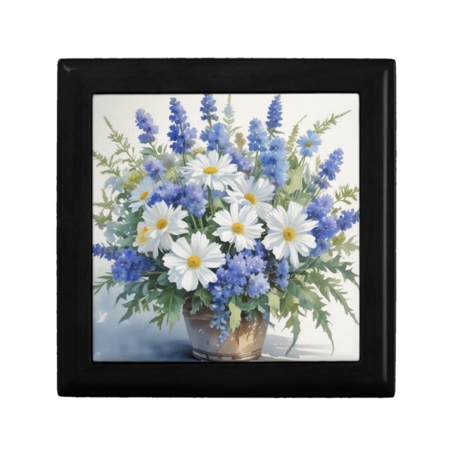 Bunch of Flowers Elegant Watercolor Gift Box (Front)