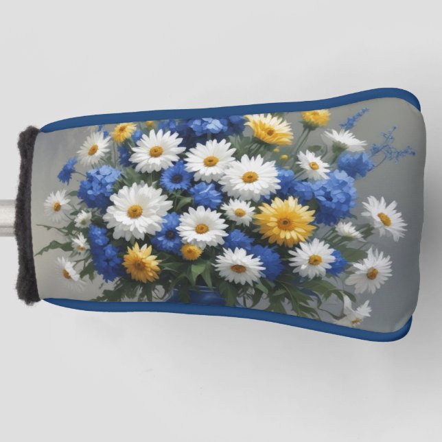 Bunch of Flowers Elegant Watercolor Golf Head Cover (Front)
