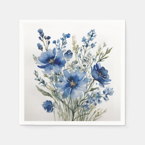 Bunch of Flowers Elegant Watercolor Napkins