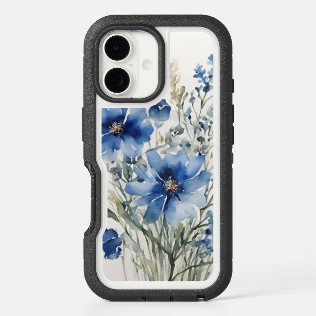 Bunch of Flowers Elegant Watercolor Otterbox iPhone Case (Back)