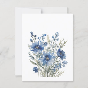 Bunch of Flowers Elegant Watercolor Postcard