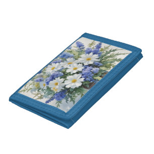 Bunch of Flowers Elegant Watercolor Trifold Wallet