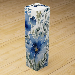 Bunch of Flowers Elegant Watercolor Wine Box