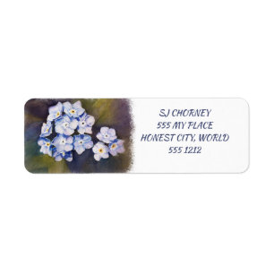 BUNCH OF FORGET-ME-NOTS FLORAL LABEL
