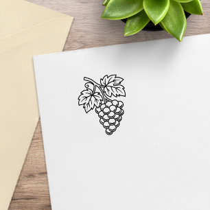 Bunch of Grapes 1x1 Rubber Stamp