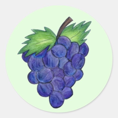 Bunch of Grapes Purple Grape Fruit Fruity Stickers