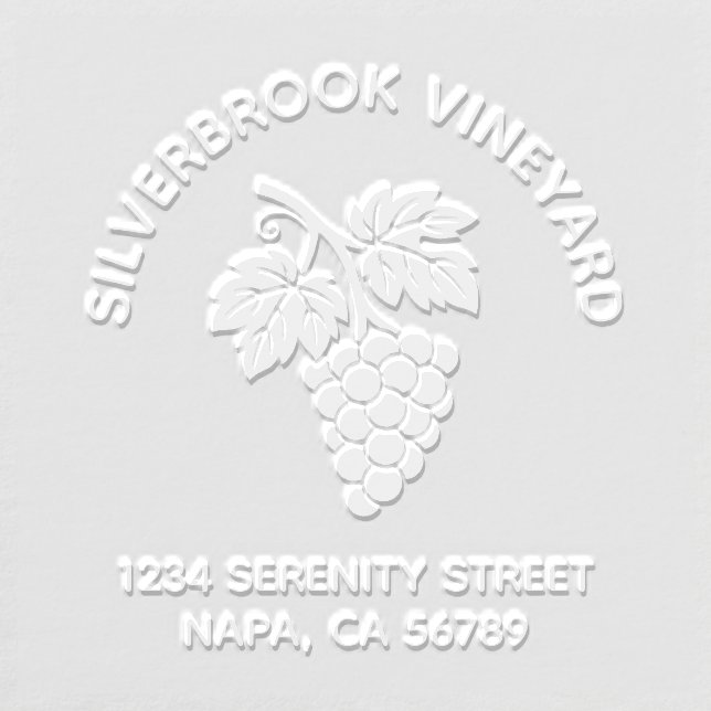 Bunch of Grapes Vineyard Arch Address Embosser (Design)