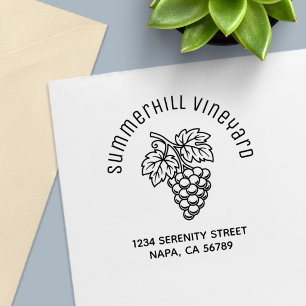 Bunch of Grapes Vineyard Arch Address Self-inking Stamp