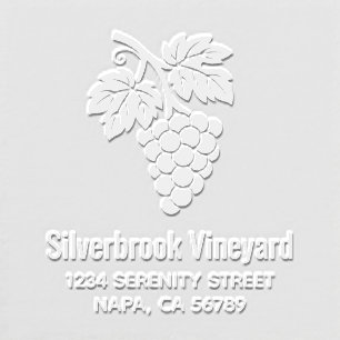 Bunch of Grapes Vineyard Return Address Embosser