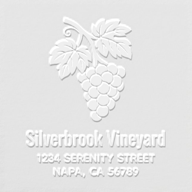 Bunch of Grapes Vineyard Return Address Embosser (Design)
