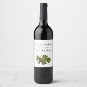 Bunch of Green Grapes DIY Color Background Wine Label