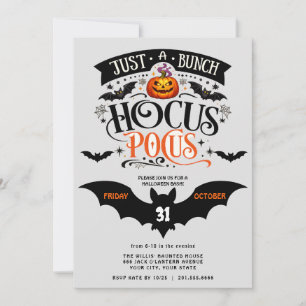 Bunch of Hocus Pocus Halloween Party Bash Digital  Invitation