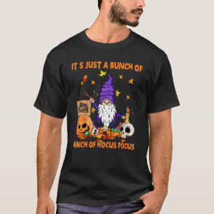 Bunch Of Hocus Pocus Pumpkin Gnomes Bats Scary T-Shirt
