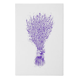 Bunch of Lavender Botanical Summer Purple Flower Faux Canvas Print
