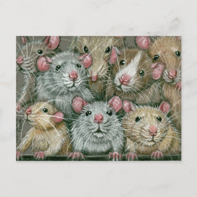 Bunch of Rats at Rattie Reunion Postcard (Front)