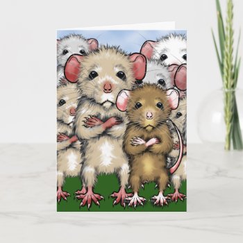 Bunch Of Rats Greeting Card by KMCoriginals at Zazzle