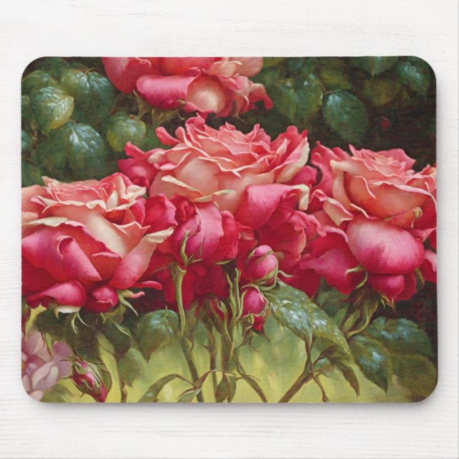 Bunch of Red Roses Whimsical Art Mouse Pad (Front)
