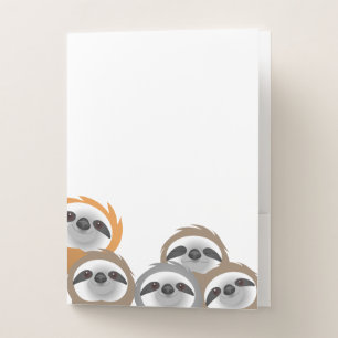 Bunch of Sloths Hanging Out Pocket Folder