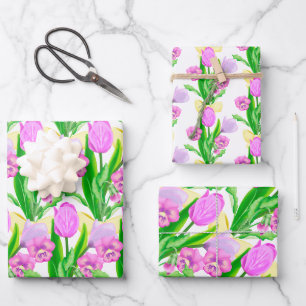 Bunch of Spring Flowers Wrapping Paper Sheets