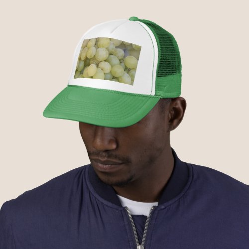 Bunch of  white grapes trucker hat