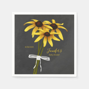 bunch of wildflowers Black Eyed Susan baby shower Napkins