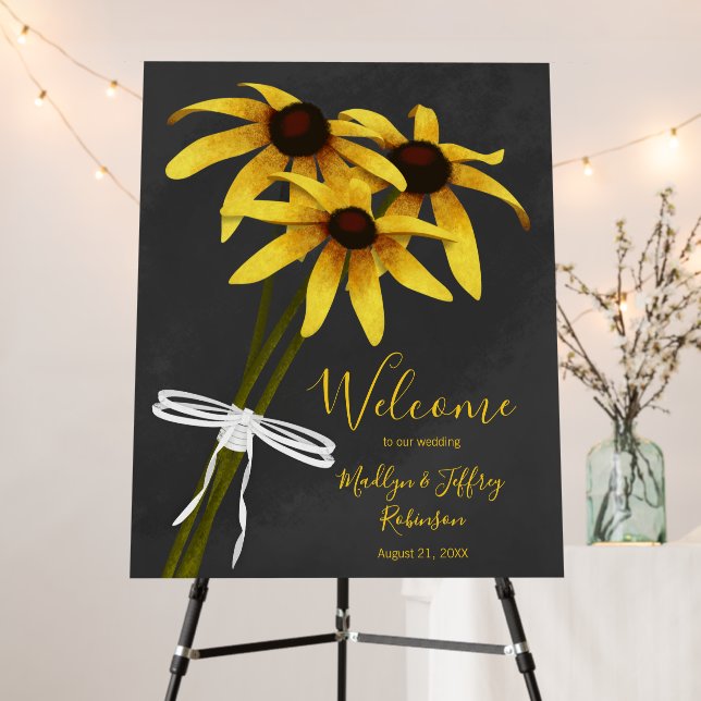 bunch of wildflowers Black Eyed Susan wedding Foam Board (In Situ (Stand))