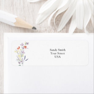 Bunch of wildflowers label