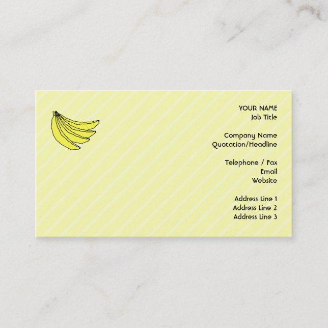 Bunch of Yellow Bananas. Business Card (Front)