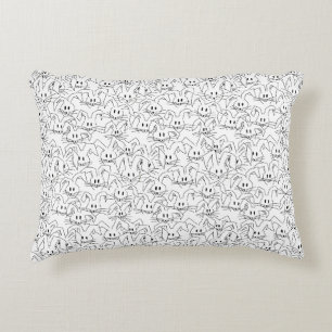 Bunches of Bunnies on white - seamless pattern.   Accent Pillow
