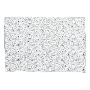 Bunches of Bunnies on white - seamless pattern. Pillow Case