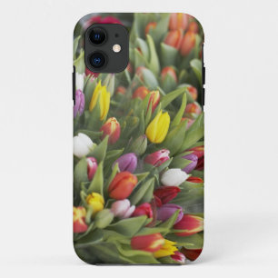 Bunches of colorful tulips iPhone 11 case