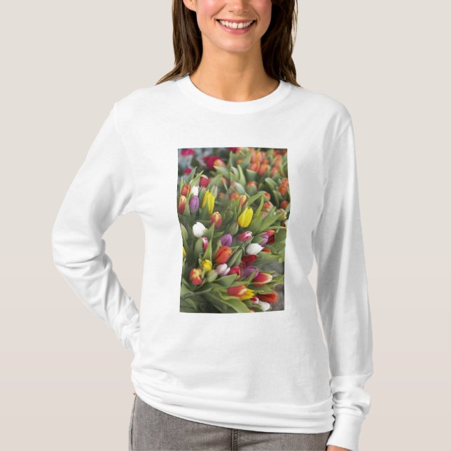 Bunches of colorful tulips T-Shirt (Front)