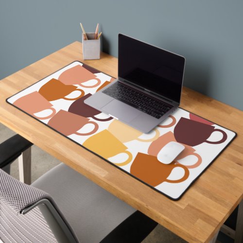 Bunches of cups and mugs desk mat