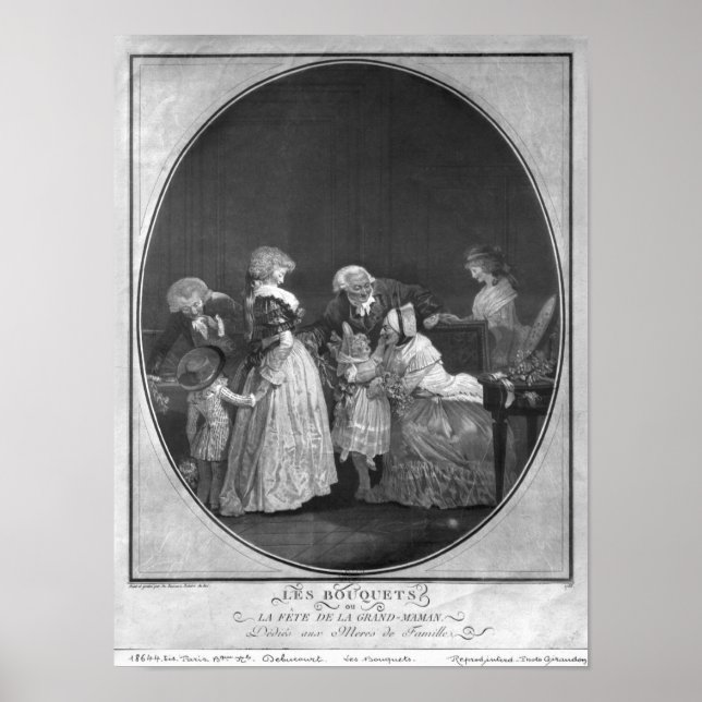 Bunches of flowers or celebrating grandmother poster (Front)