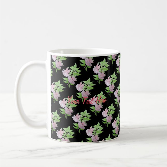 bunches of pretty pink flowers coffee mug (Left)