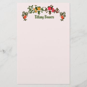 Bunches Of Pretty Summer Roses Stationery by randysgrandma at Zazzle
