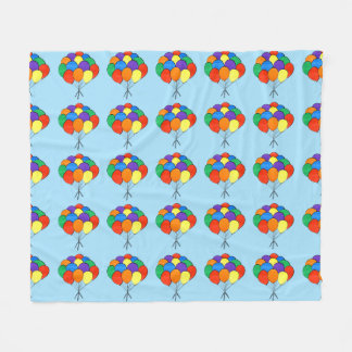 Bunches of Rainbow Colored Balloons Fleece Blanket