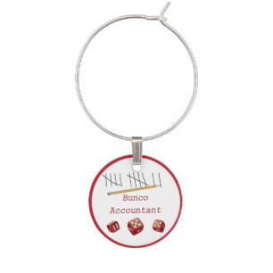 Bunco Accountant by Artinspired Wine Charm