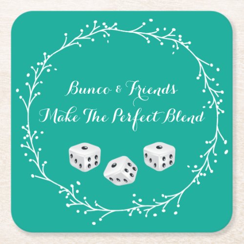 Bunco and Friends Bunco Party Beverage Coaster