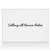 Bunco Babe Cards (Inside Horizontal (Top))