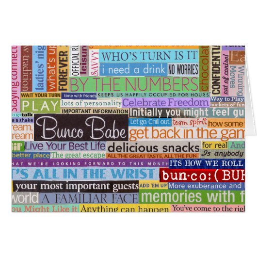Bunco Babe Cards (Front Horizontal)