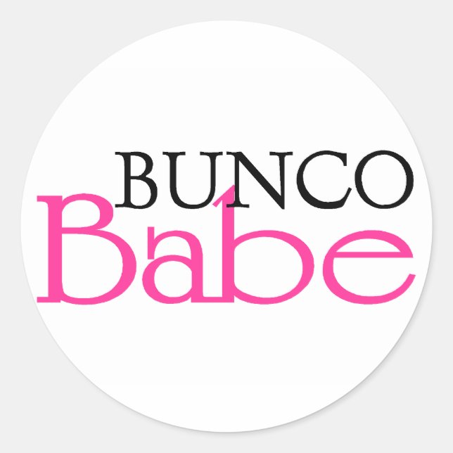 Bunco Babe Classic Round Sticker (Front)